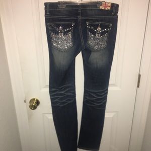 Like new pair of embellished jeans